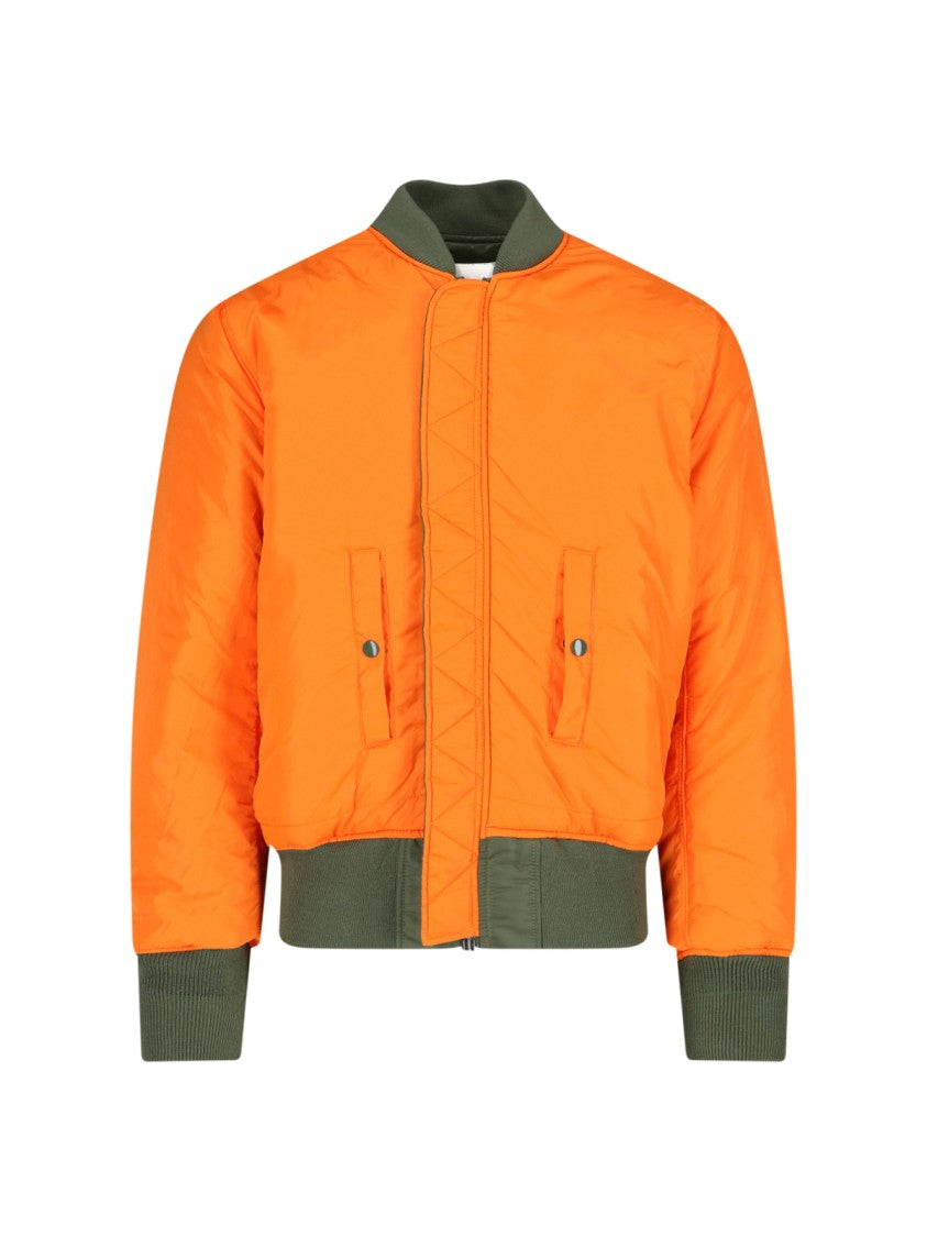 Alpha Industries Green/Orange Nylon Reversible Ma-1 Jacket