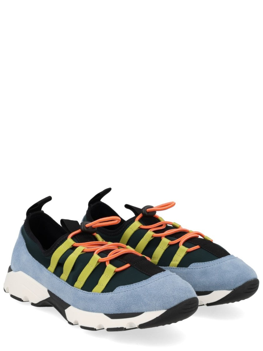 Marni Blue Suede Elastic Laces Sneakers