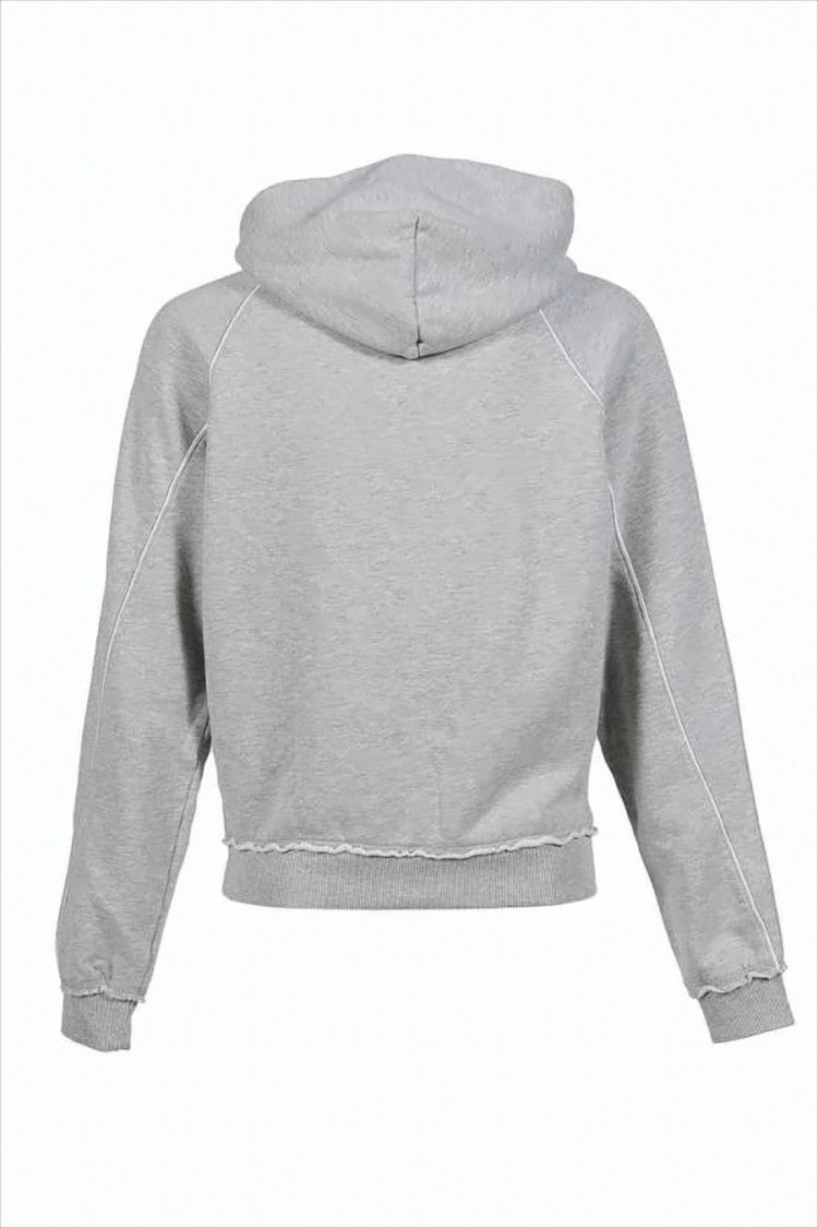 Jaded London Cropped Long-Sleeve Hoodie With Graphic Patch
