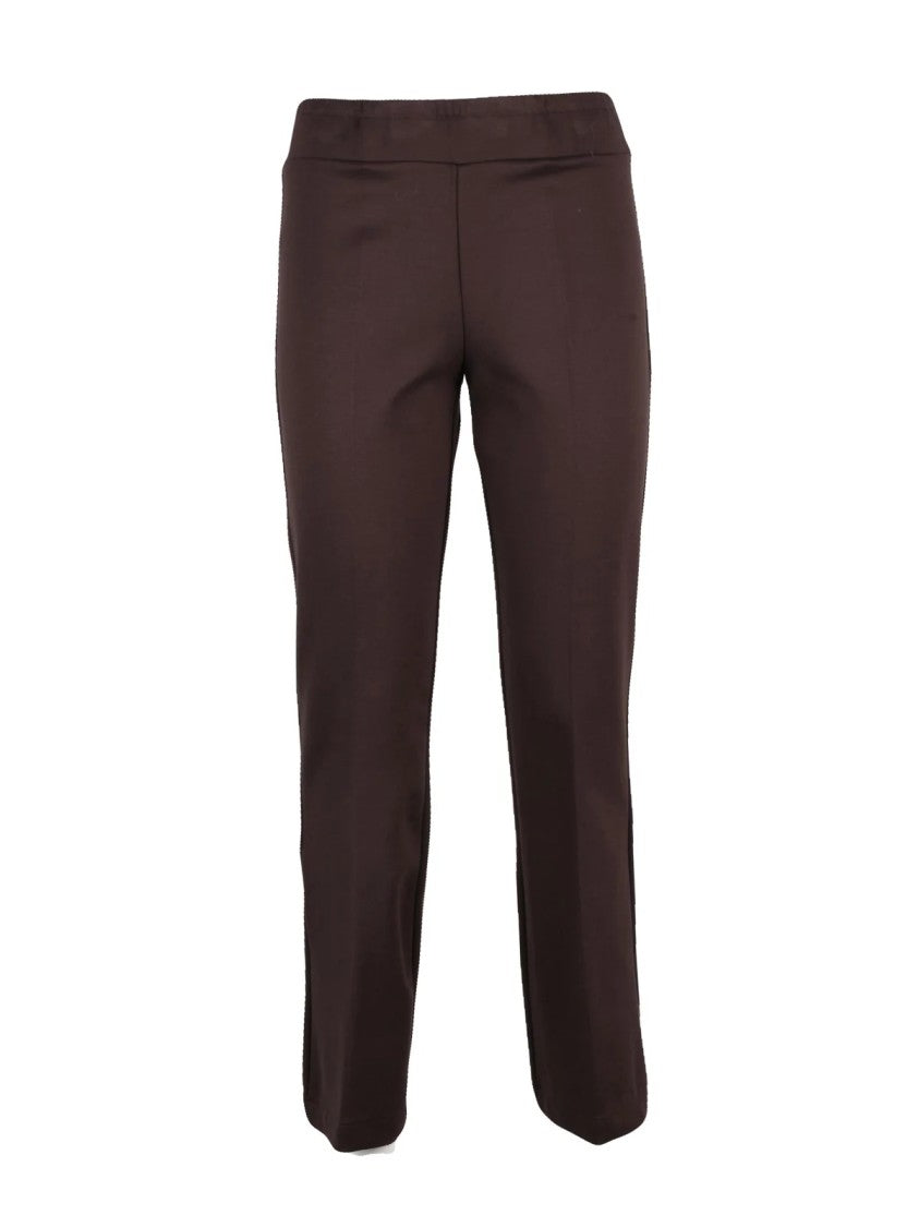 Black 961 Brown Viscose-Blend Straight-Leg Pants