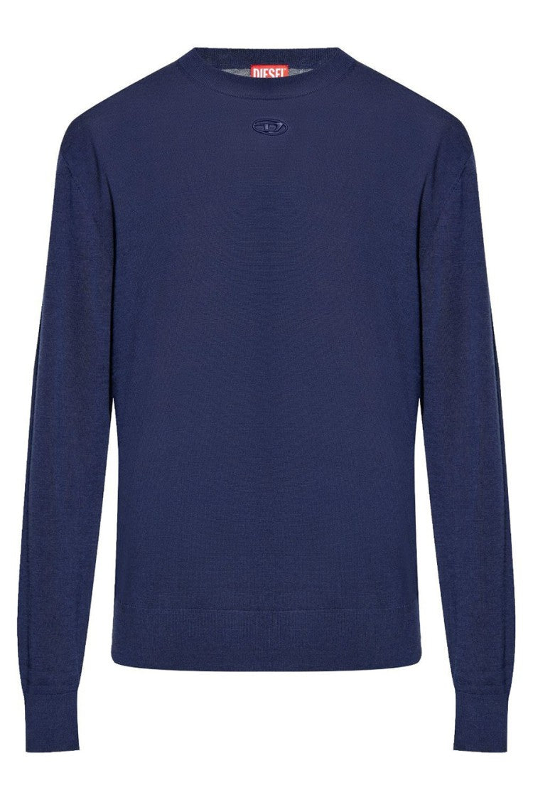 Diesel Crew Neck Knitwear With Subtle Logo Detail