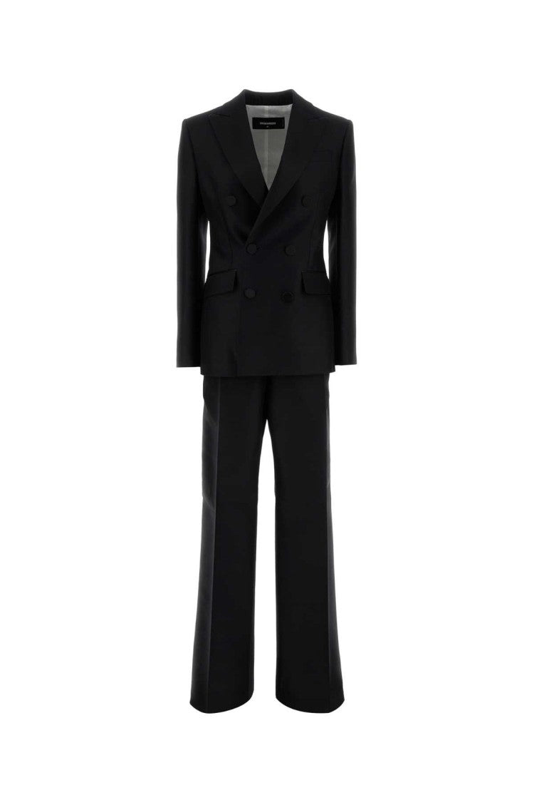 Dsquared2 Tailleur Suit In Black Wool Blend