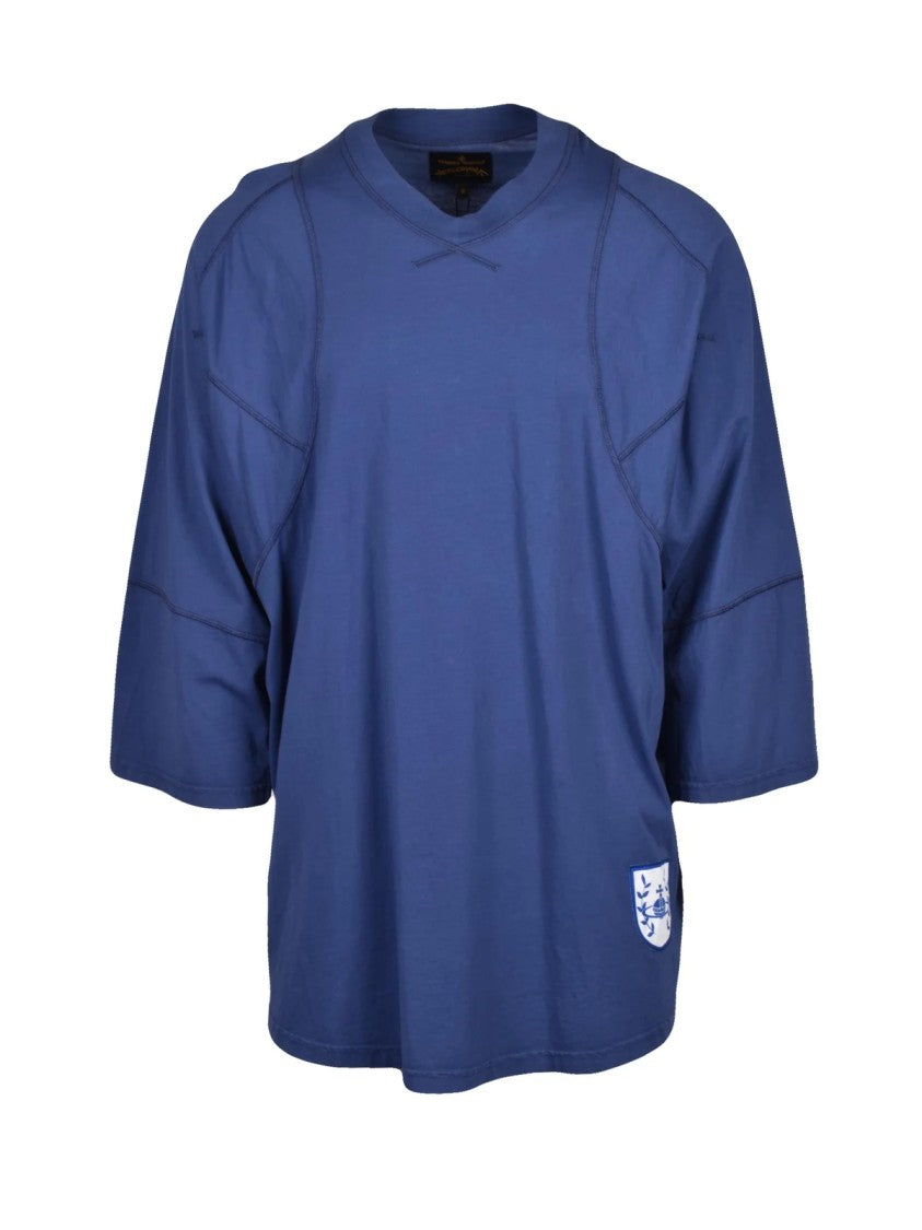 Vivienne Westwood Anglomania Blue Recycled Cotton Oversized T-Shirt