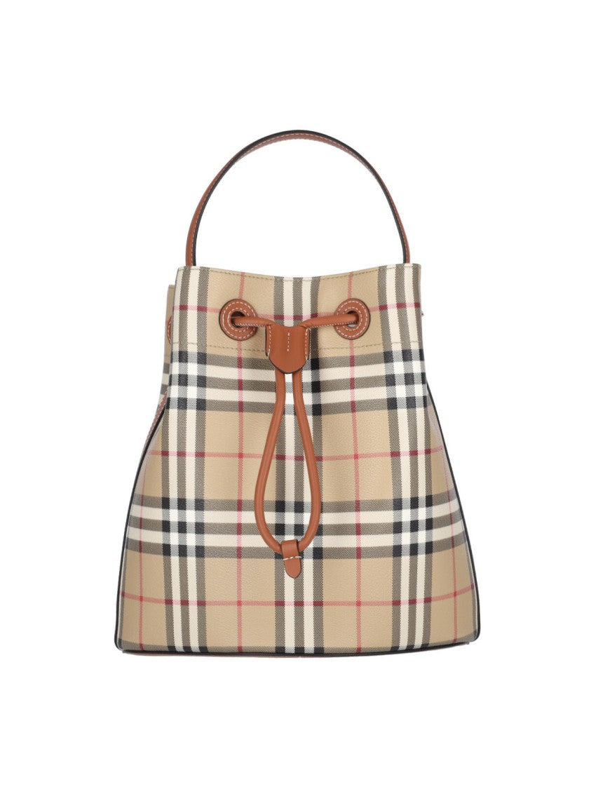 Burberry "Tb" Small Bucket Bag – Beige