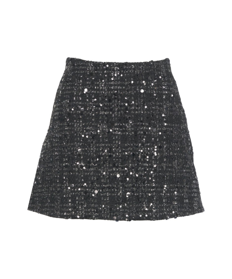 Add A-Line Mini Skirt Adorned With Sparkling Sequins