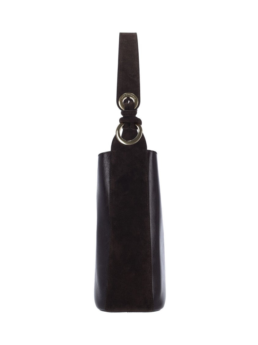 Anya Hindmarch "Ringo Chesterfield" Shoulder Bag In Brown Calfskin
