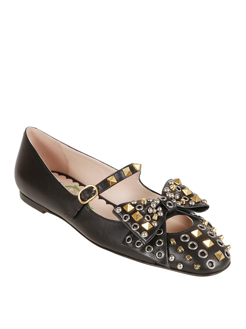 Valentino Garavani Ballerina Flats With Bow Detail
