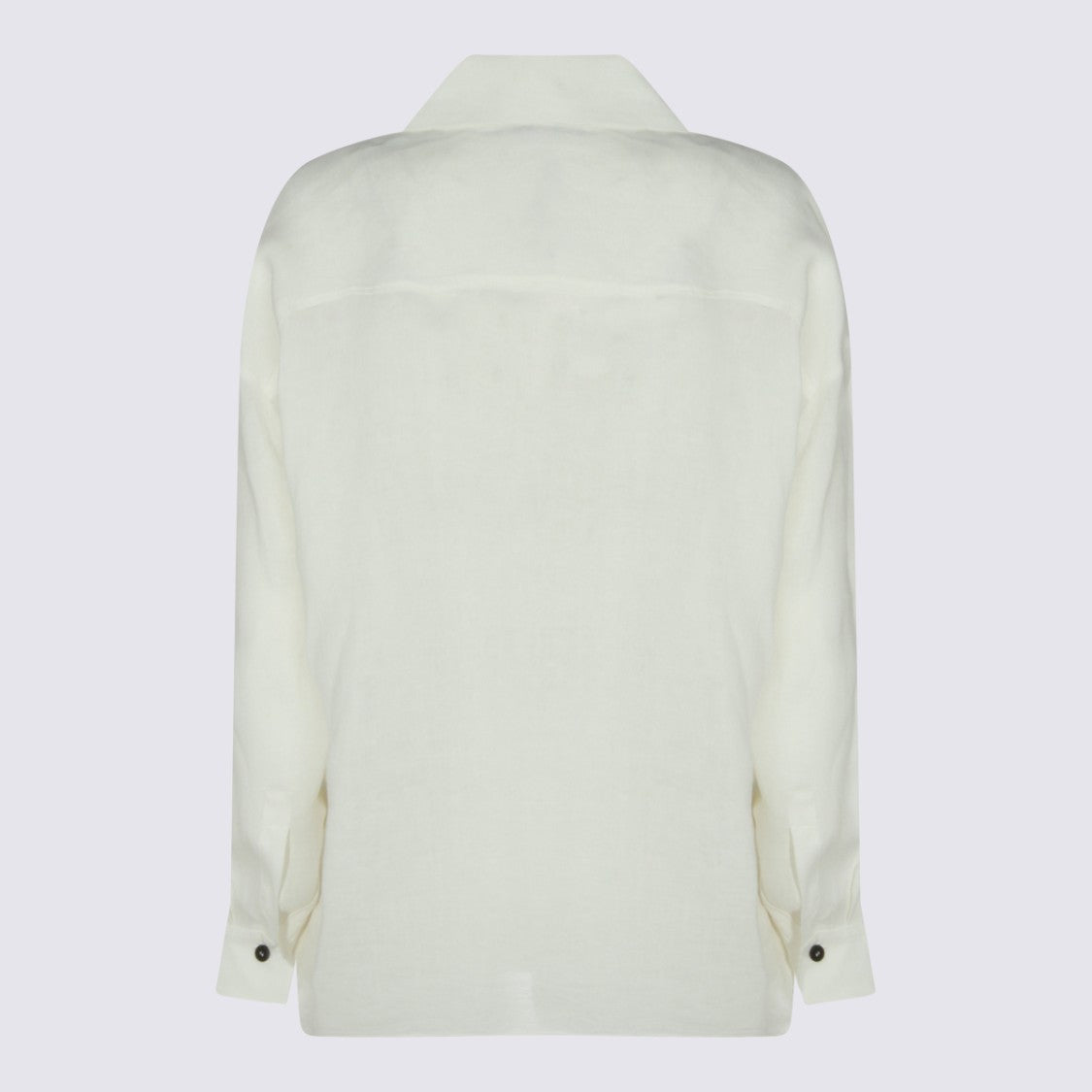 Antonelli Firenze Relaxed White Shirt With Frayed Edge Detail