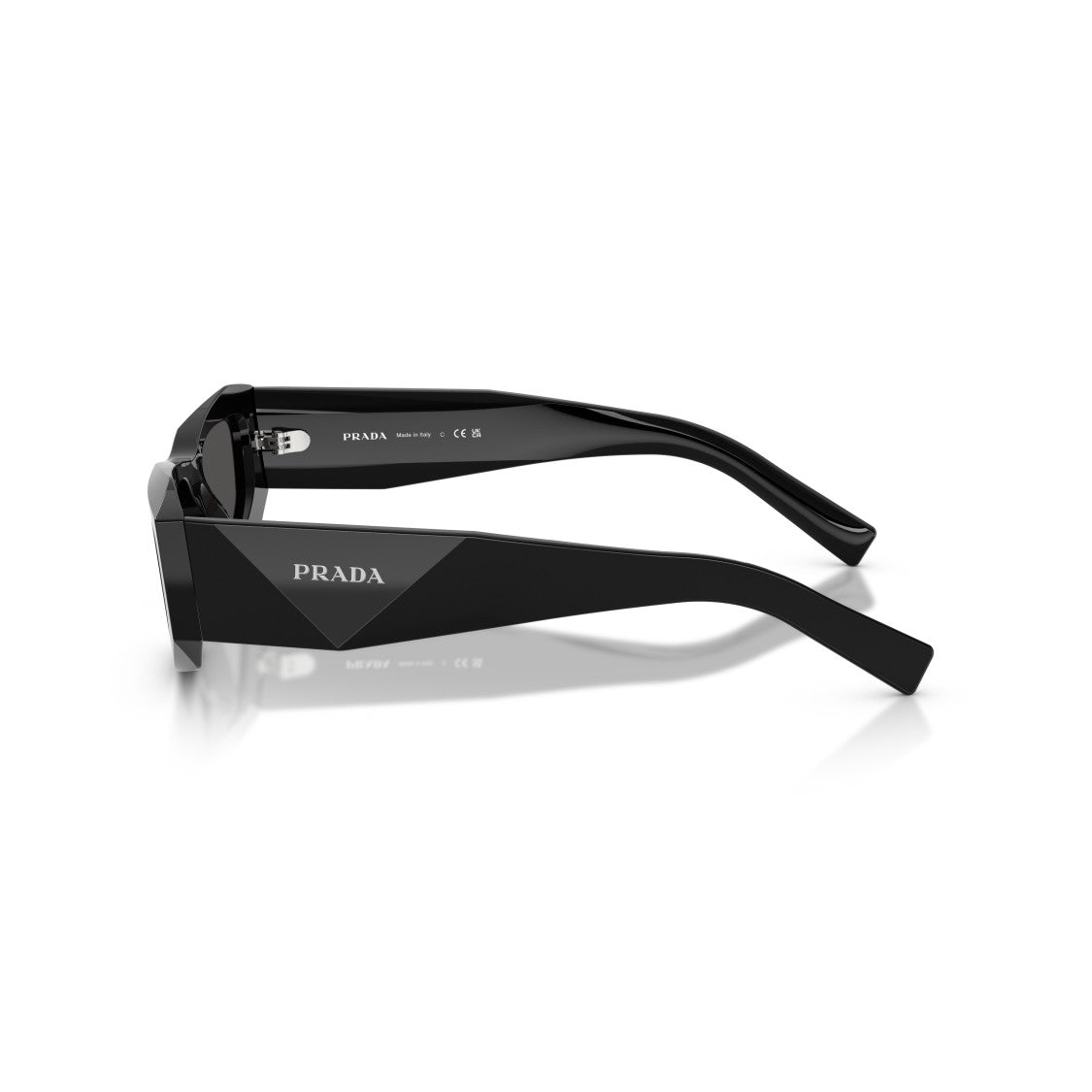Prada 0Pr B19s Angular Black Frame Sunglasses
