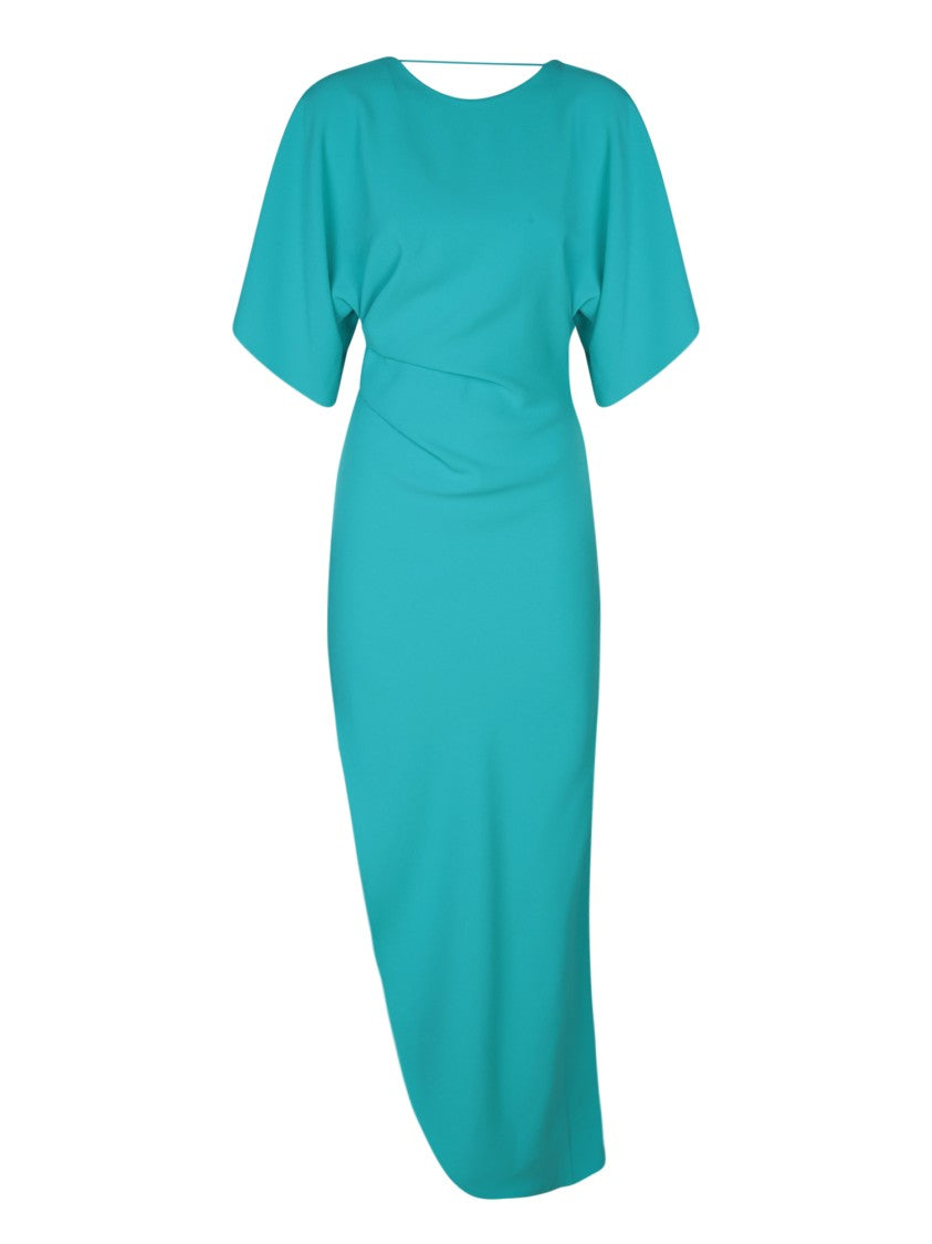 Rev Midi Dress With Elegant Draped Design And Open Back Detail