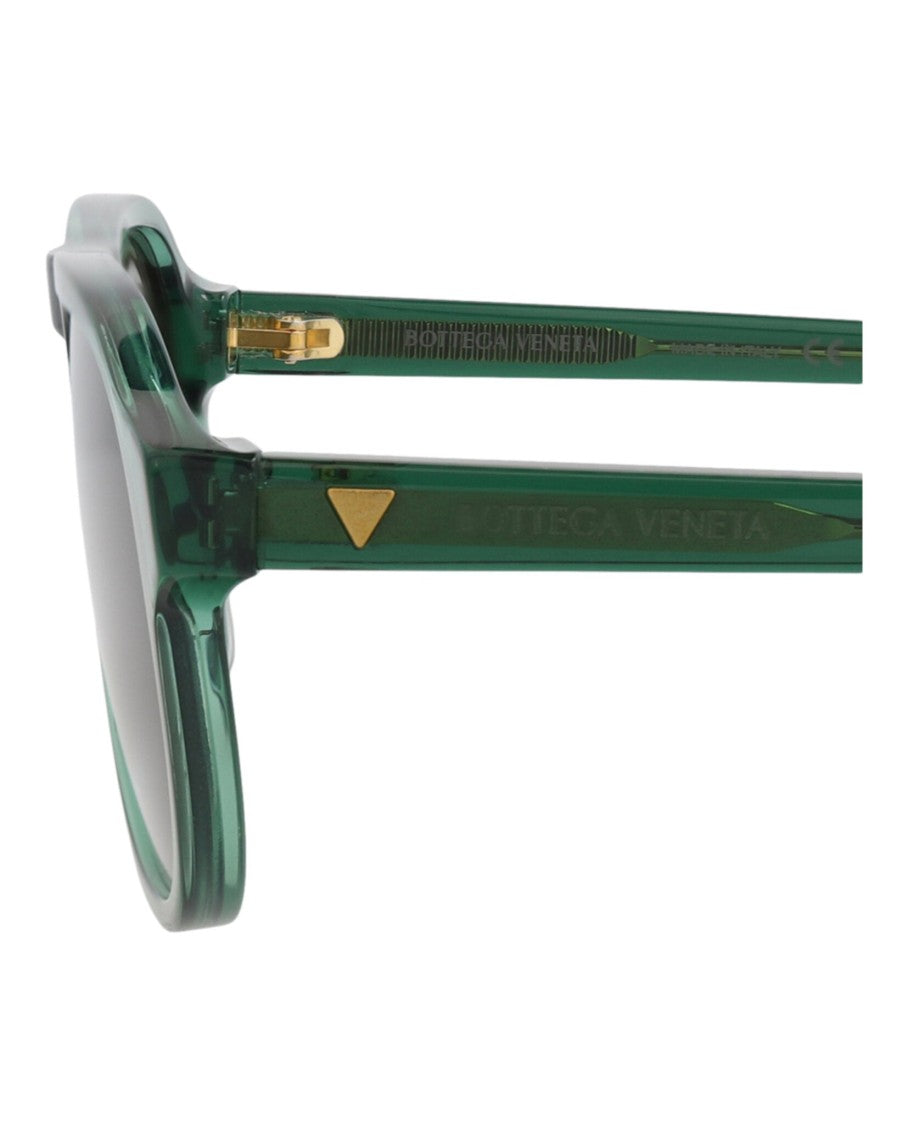 Bottega Veneta Translucent Green Aviator-Frame Sunglasses In Recycled Acetate