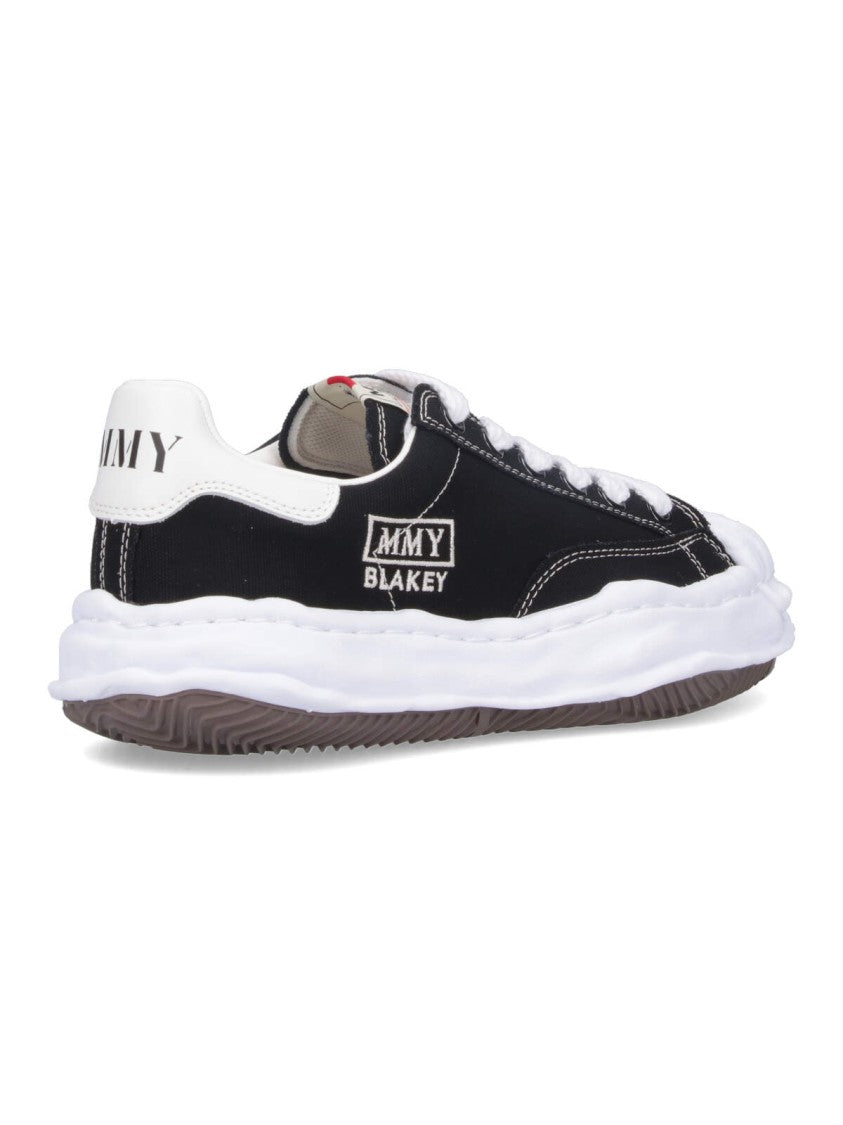 Maison Mihara Yasuhiro Black Blakey Low-Top Cotton Sneakers