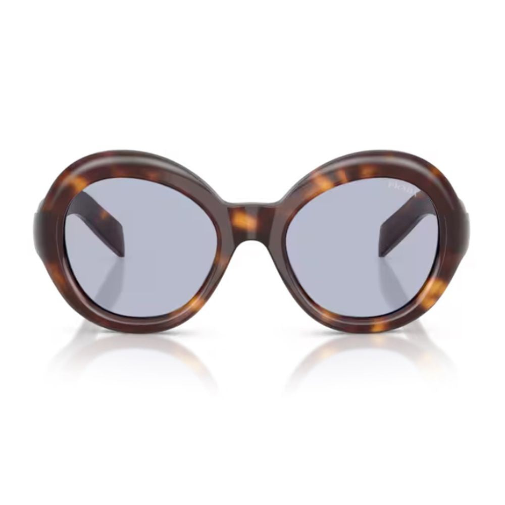 Prada Havana Pr D08su Round Acetate Sunglasses