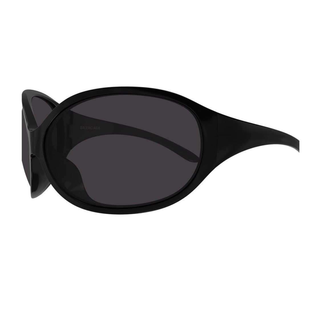 Balenciaga Black Linea Extreme Bio-Injected Wraparound Sunglasses