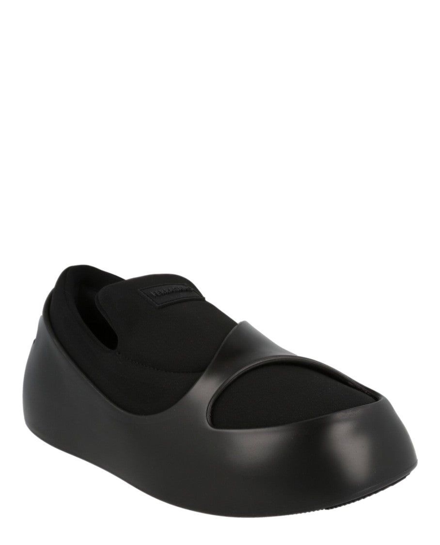 Ferragamo Lunar Paneled Slip-On Sneakers