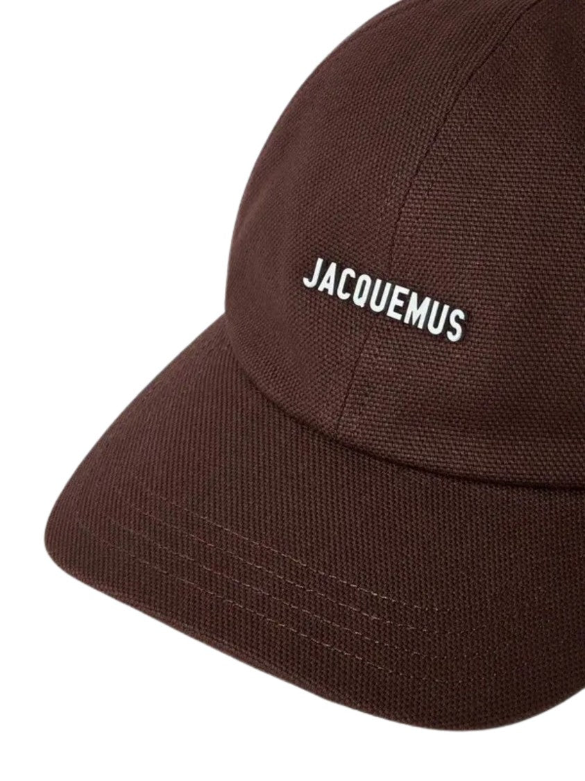 Jacquemus Brown Cotton Logo Bucket Hat