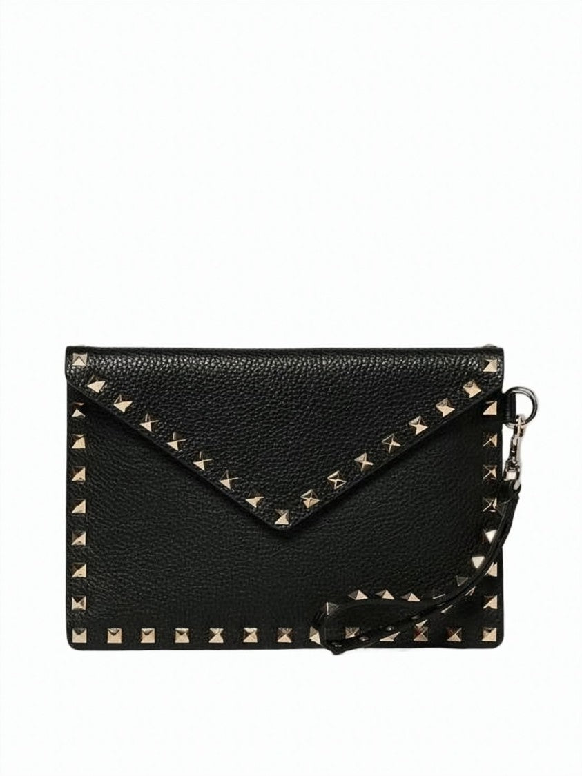 Valentino Garavani Textured Calf Leather Clutch