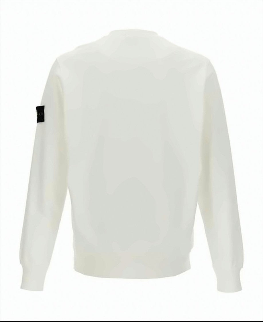Stone Island Organic Cotton Fleece Crewneck Sweatshirt