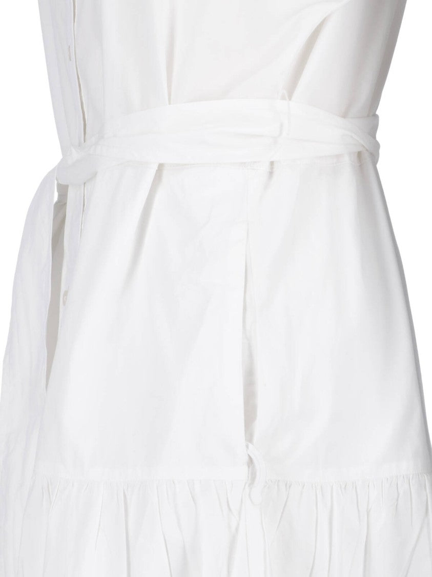 Polo Ralph Lauren White Button-Down Tiered Skirt Dress