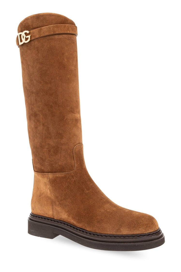 Dolce & Gabbana Knee-High Suede Boots