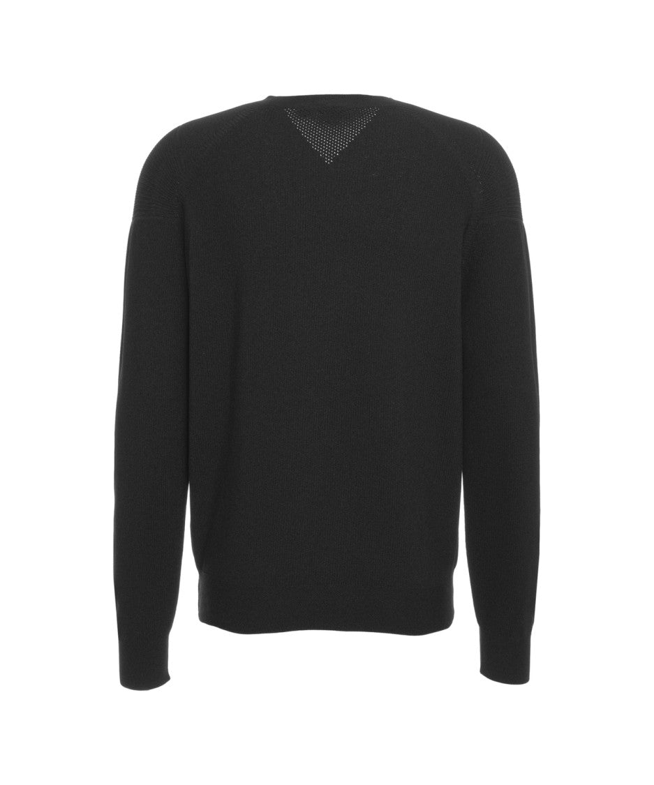 Alpha Tauri Timeless Round Neck Pullover With Ribbed Detailing