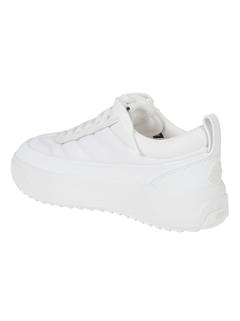 Moncler Low-Top Sneakers With Leather Finishes And Monogram Details