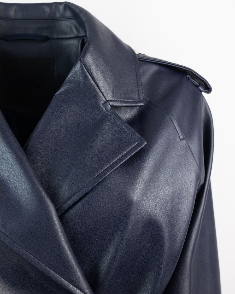 Liu Jo Black Faux Leather Biker Jacket