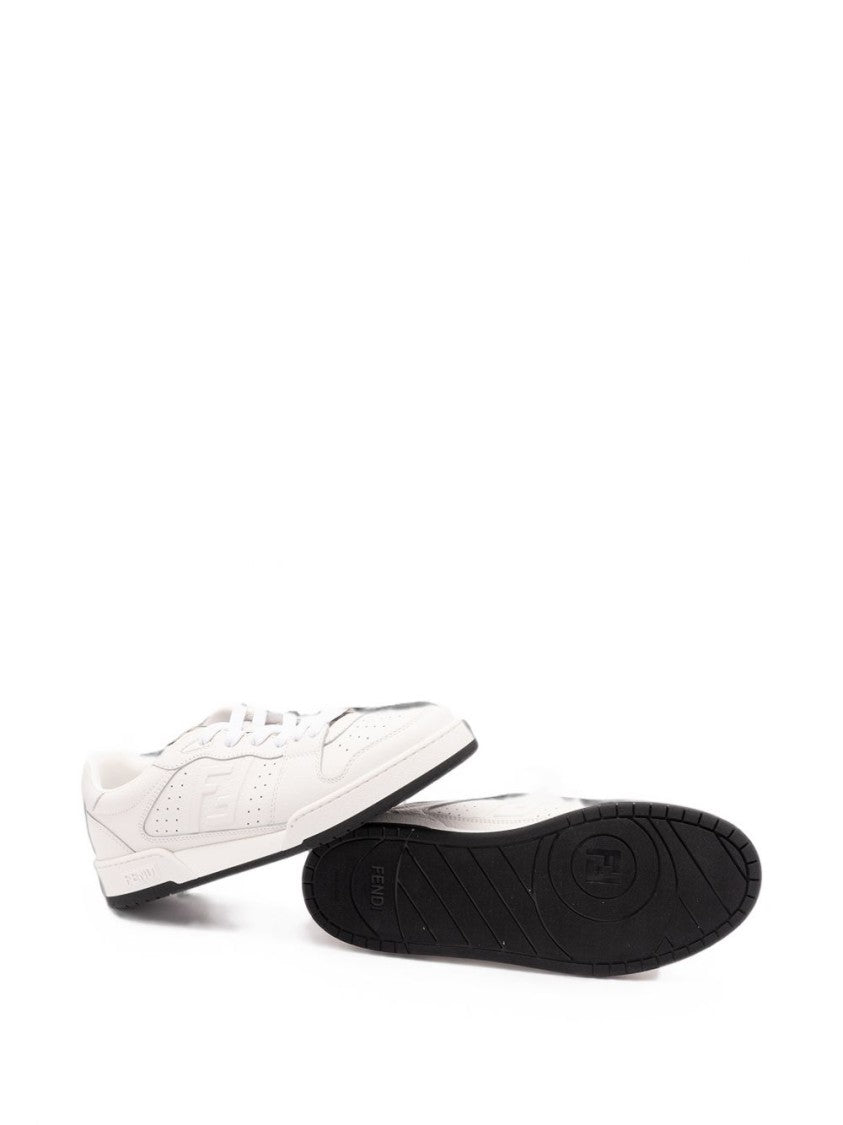 Fendi Low-Top Perforated Leather Sneakers
