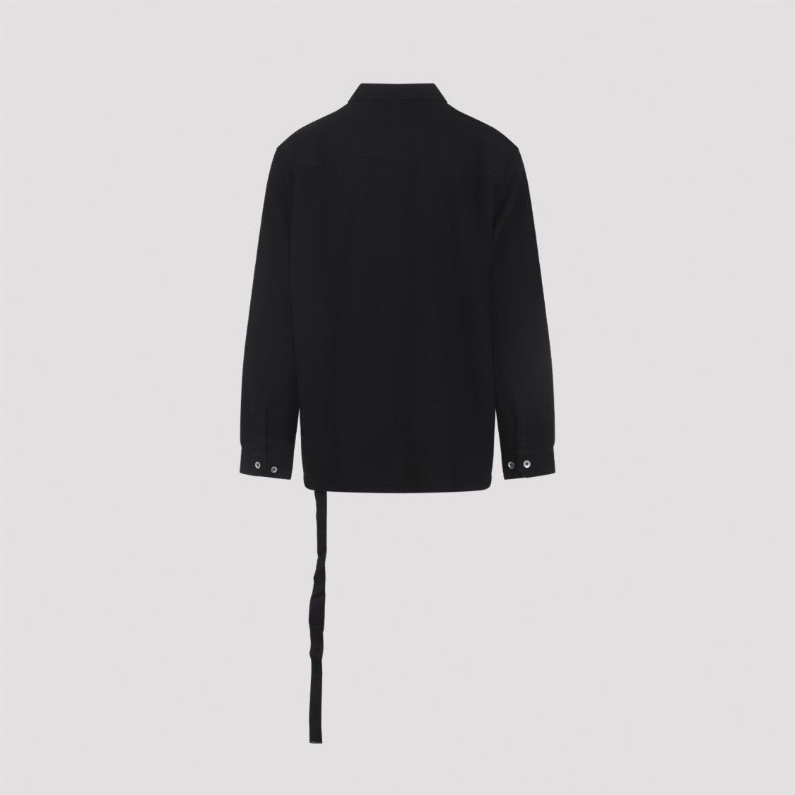 Drkshdw By Rick Owens Long-Sleeve Cotton Shirt With Unique Hem Detail