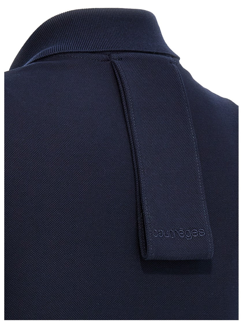 Courrèges A-Line Piqué Cotton Polo Dress