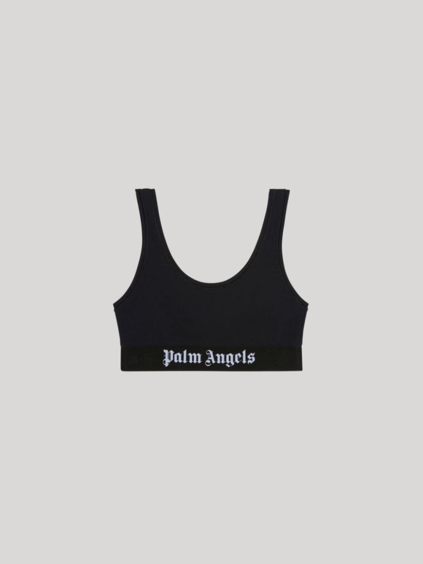 Palm Angels Black Cropped Top