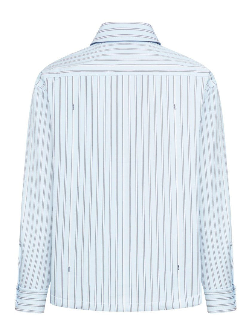 Jacquemus White Striped Long-Sleeve Shirt With Classic Collar