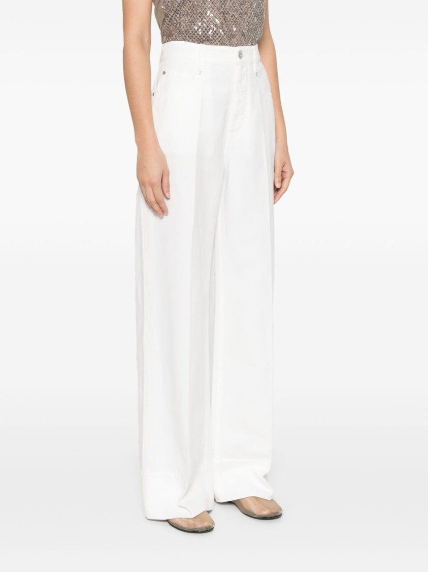 Brunello Cucinelli Wide-Leg Trousers With Concealed Fly
