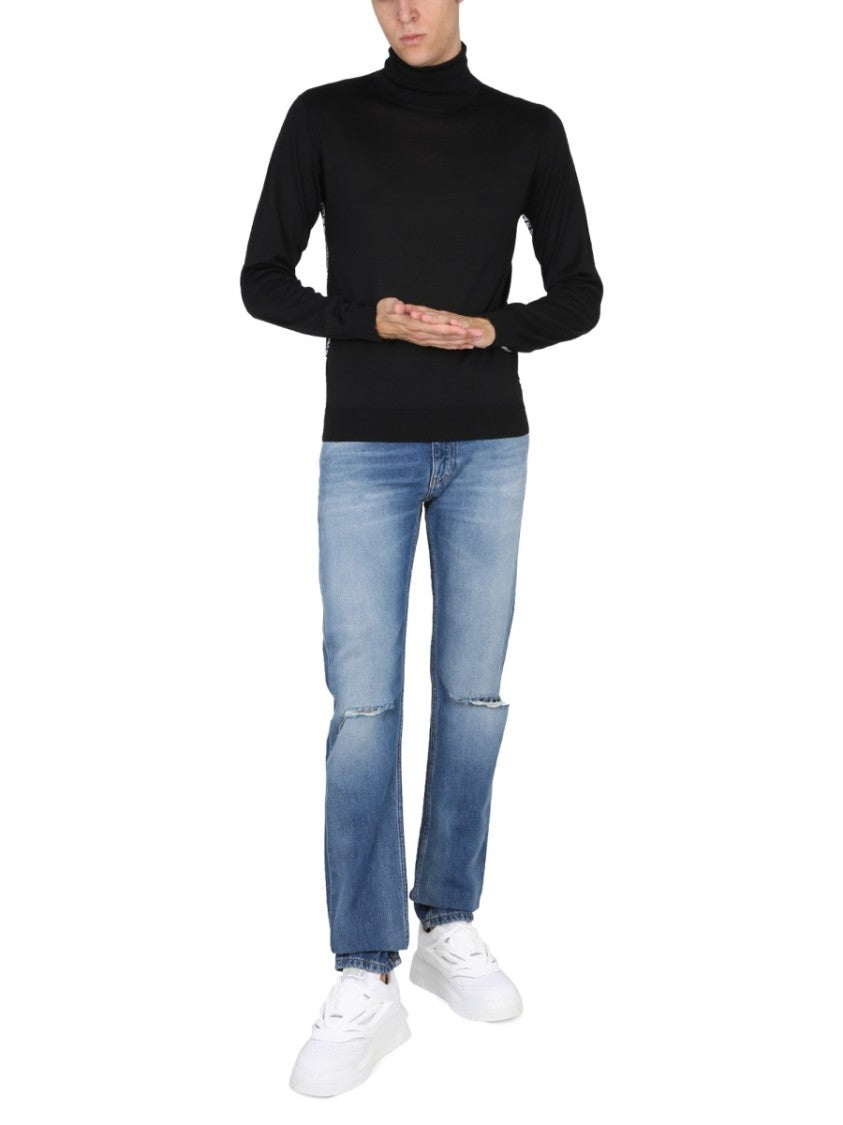 Versace Straight-Leg Jeans With Distressed Detailing