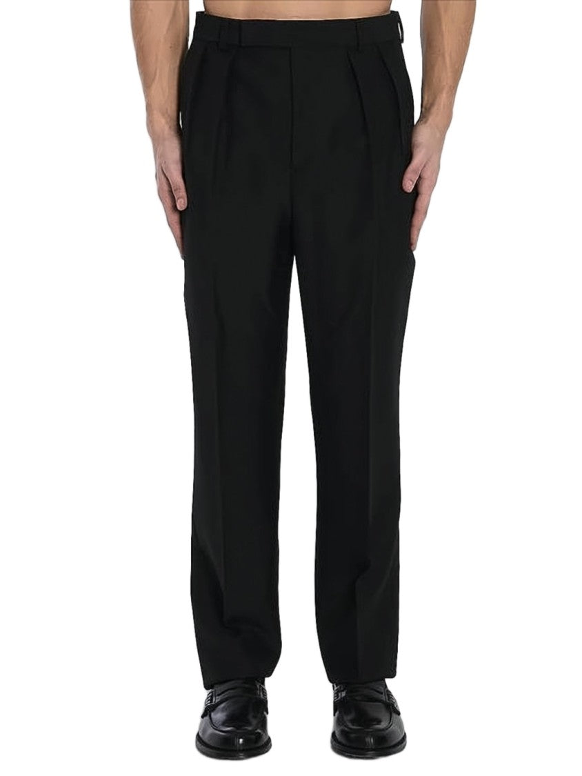 Celine Tailored Black Suit Pants With Front Pleats