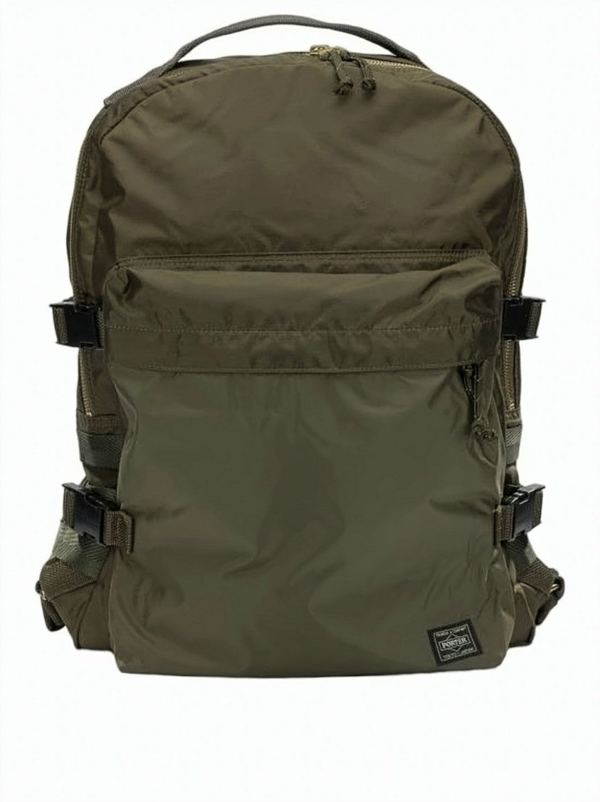 Porter Durable Olive Green Nylon Daypack With Spacious Design