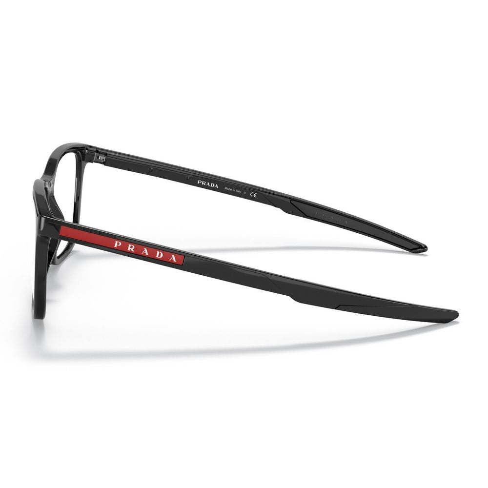 Prada Linea Rossa Ps 07Ov Soft Rectangular Black Nylon Fiber Eyeglasses