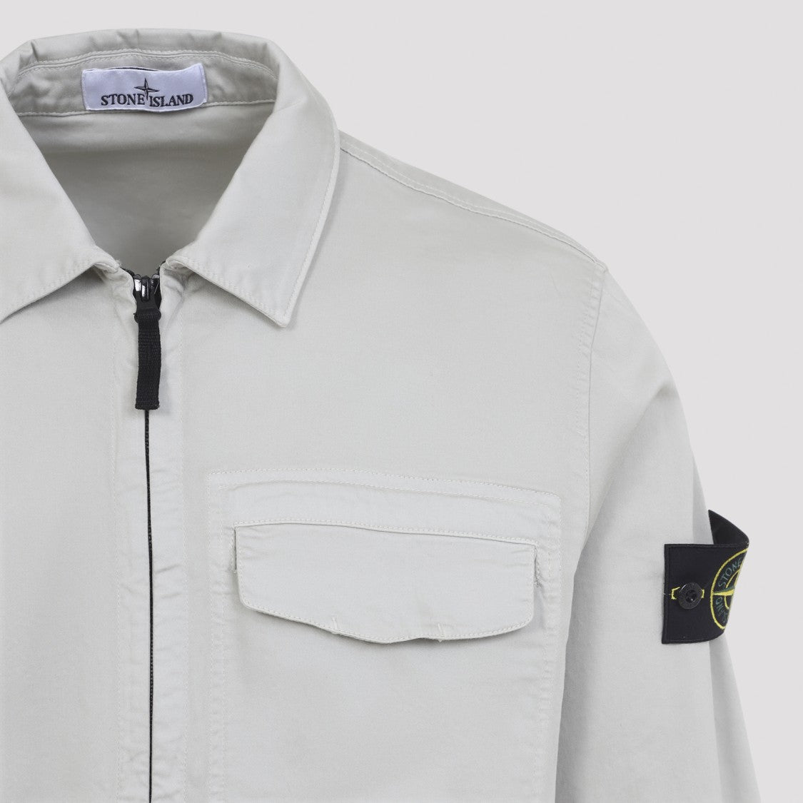 Stone Island Pearl Grey Cotton