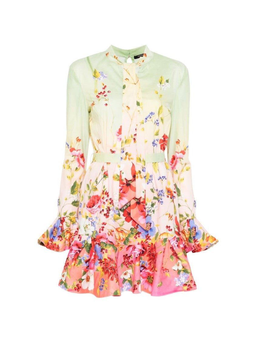 Roberto Cavalli Floral Print Mini Dress