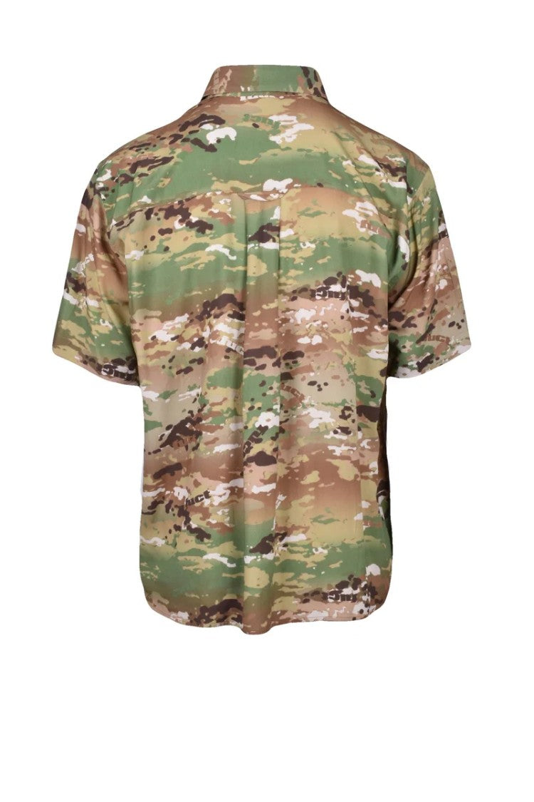 Fuct Green Brown Camouflage Viscose Shirt