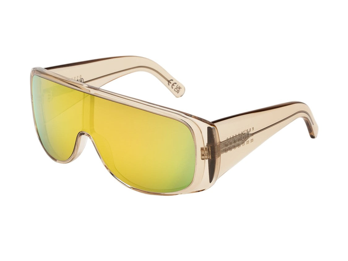 Retrosuperfuture Ivory Margiela Mm6 Mask Translucent Shield Sunglasses