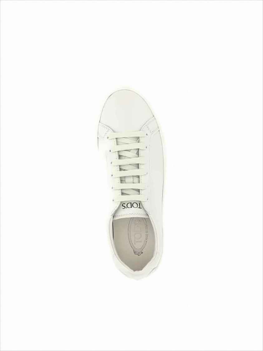 Tod's White Calf Leather Sneakers