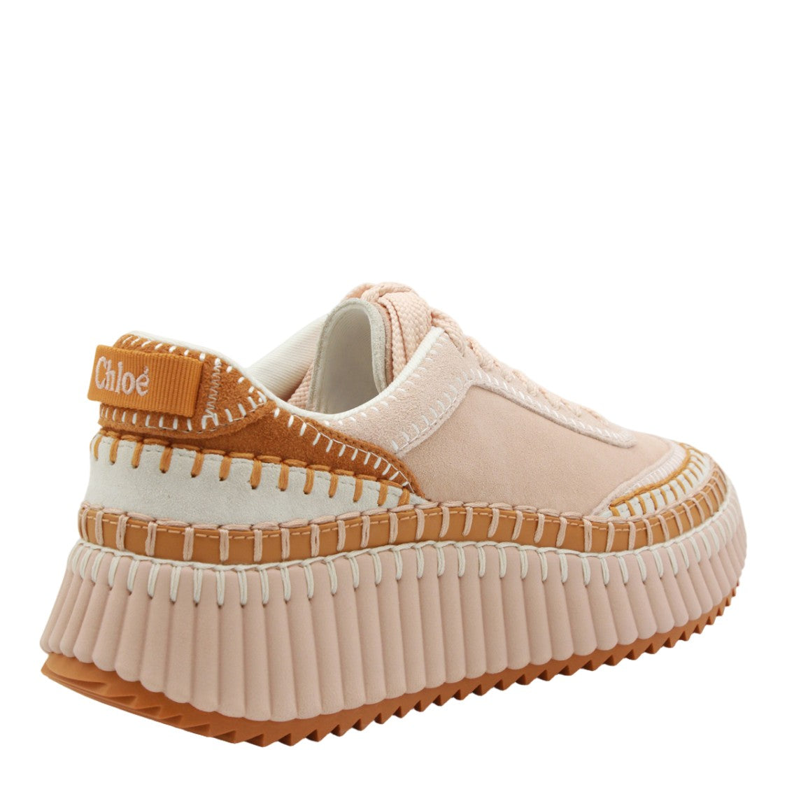 Chloé Layered Sneakers With Whipstitch Accents