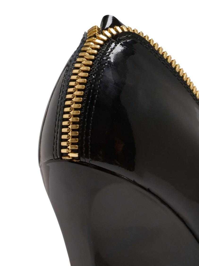 Balmain Black Silk And Nylon Stiletto Pumps