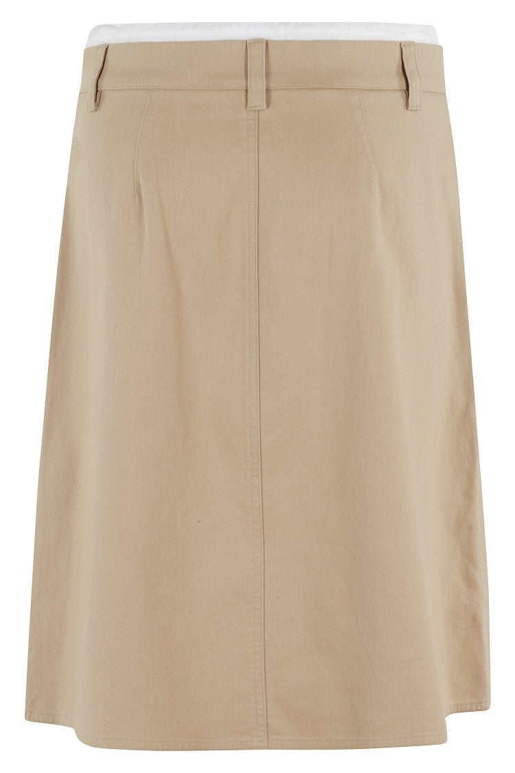 Vince Mid Rise Double Waistband Skirt