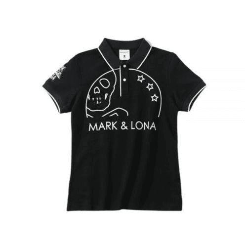 Mark&Lona Graphic Black Polo Shirt With Classic Collar And Unique Detailing