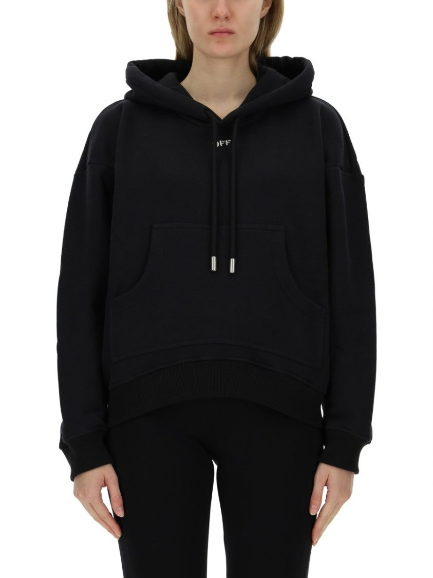 Off-White Black Oversized Hooded Sweatshirt