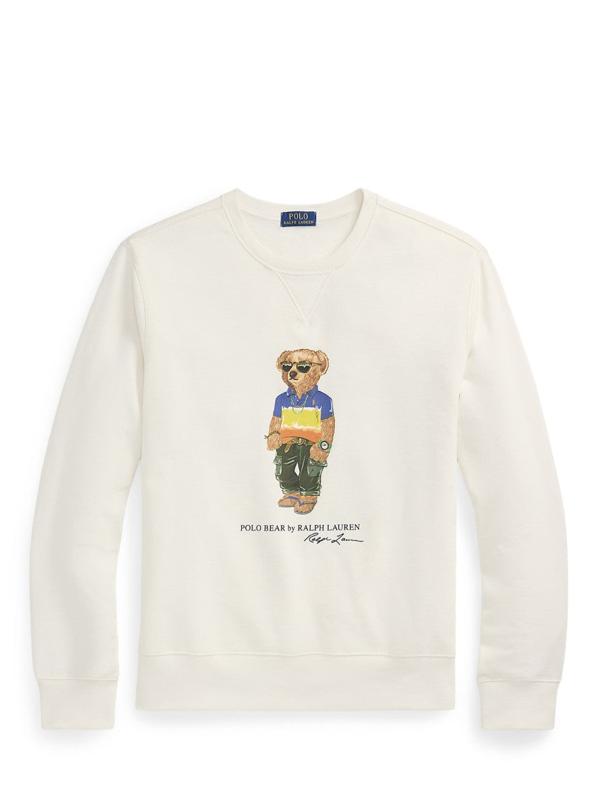 Polo Ralph Lauren Cream White Polo Ralph Lauren Sweatshirt