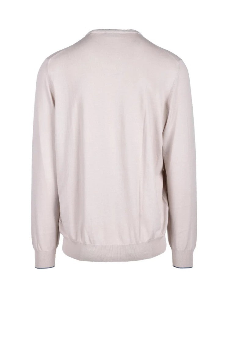Ambrosio Beige Crewneck Cotton Sweater