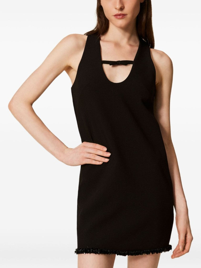 Twin-Set Mini Dress With V-Neckline